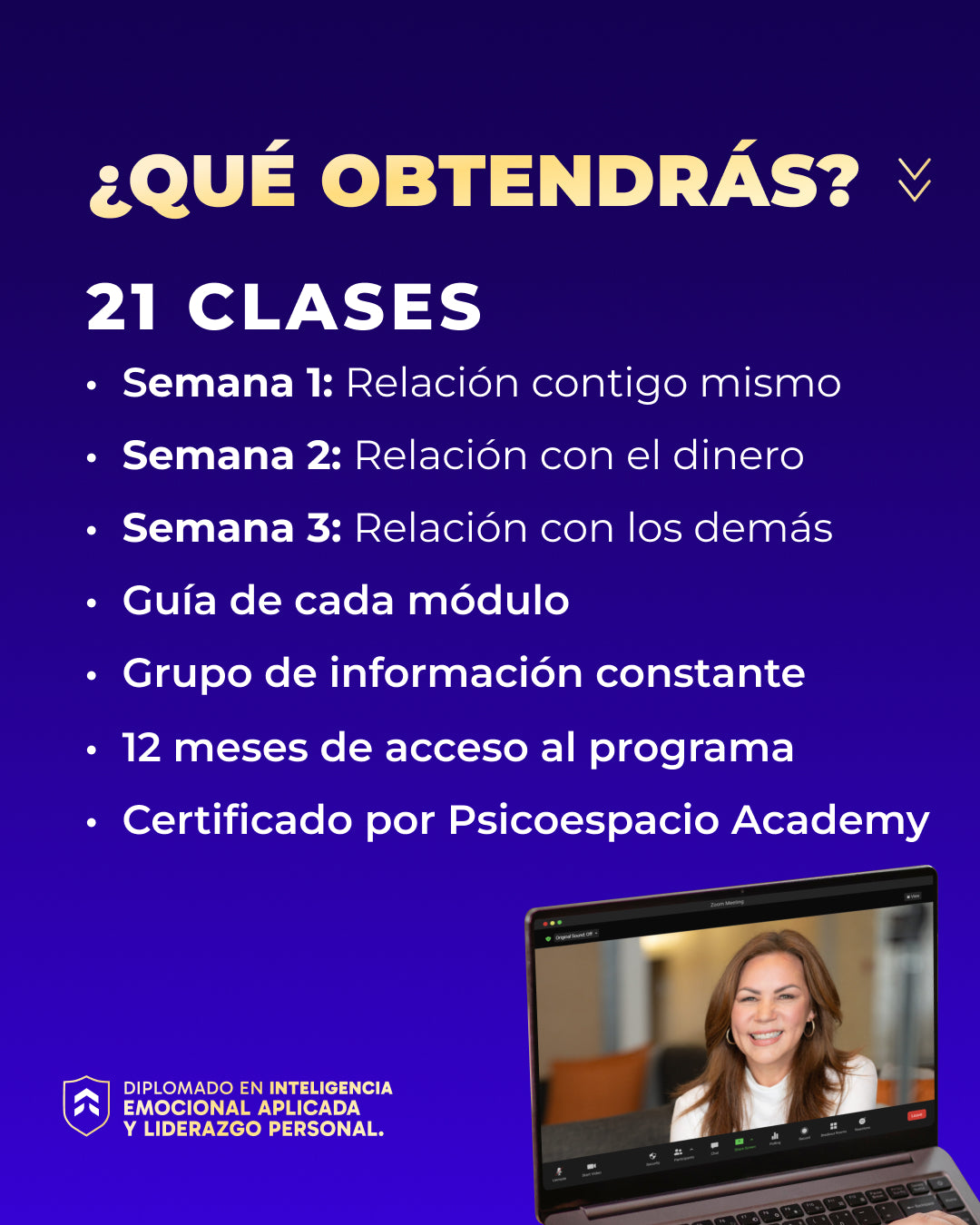 Diplomado en Inteligencia Emocional Aplicada y Liderazgo Personal.