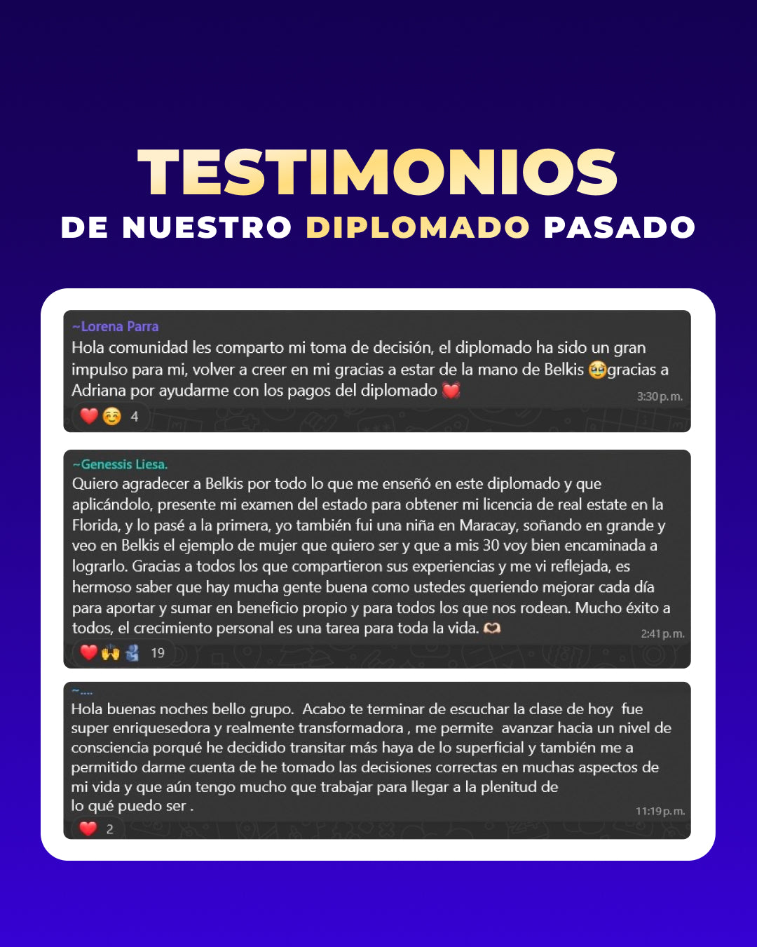 Diplomado en Inteligencia Emocional Aplicada y Liderazgo Personal.
